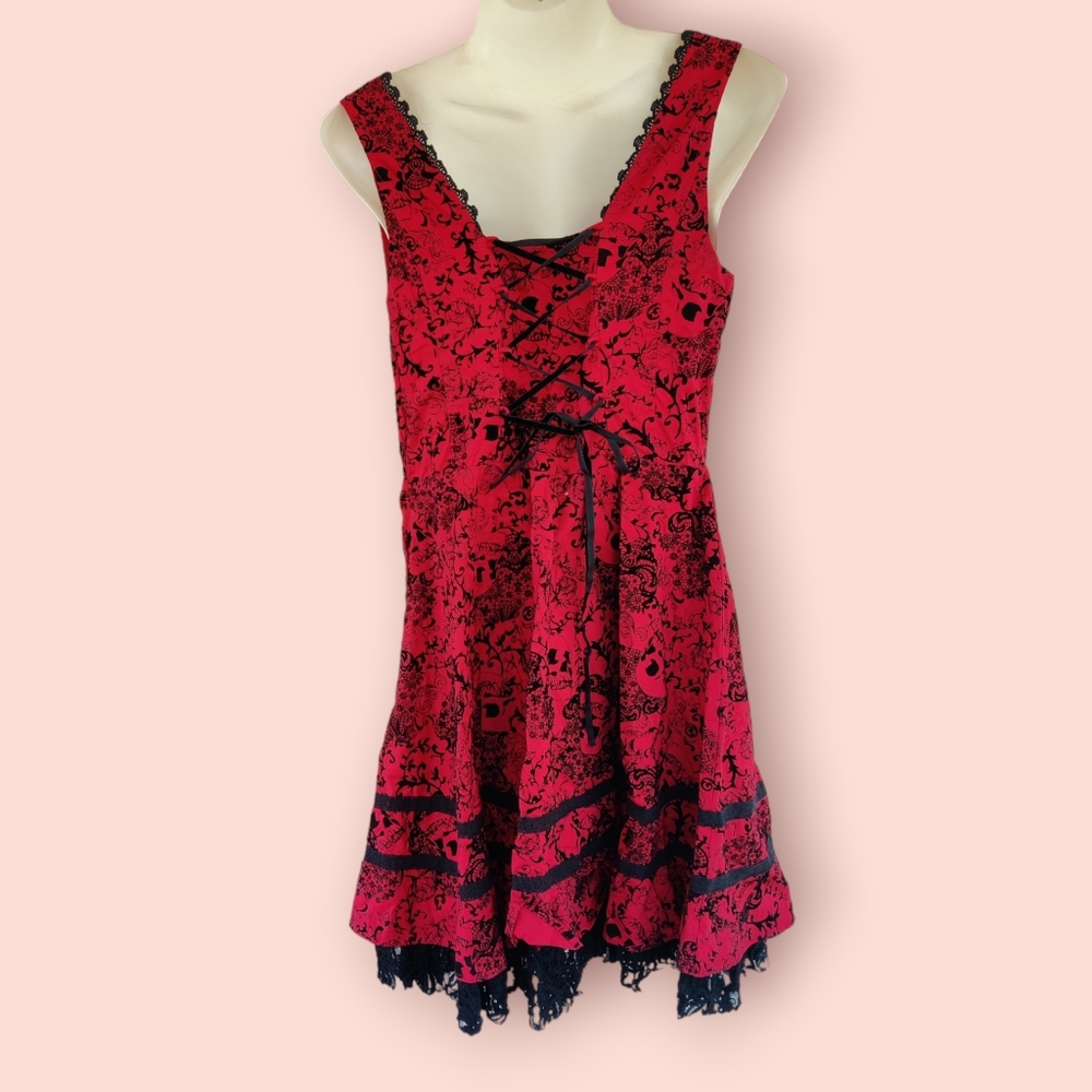 Hot Topic Skull and Floral Dress - Picture 2 of 10
